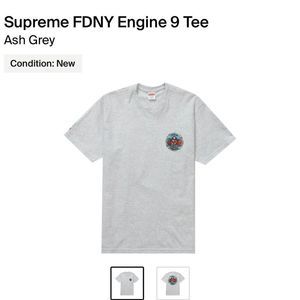 Supreme FDNY Engine 9 Tee “ash grey”